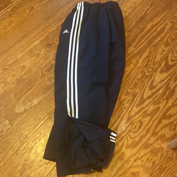 Kid Essentials Blue Adidas water/wind resistant track pants. - Picture 6 of 8